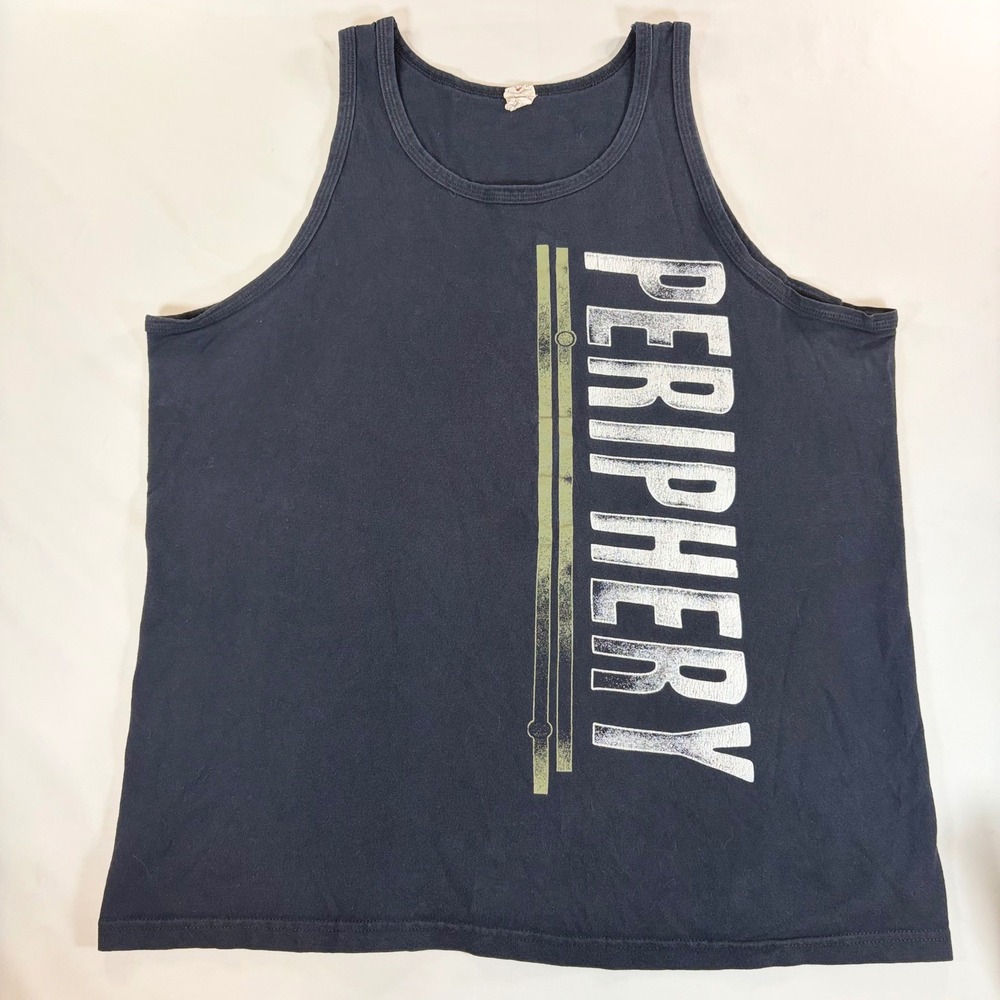 Periphery Band Tank Top Mens L Black Logo Graphic Sleeveless Concert Shirt Anvil